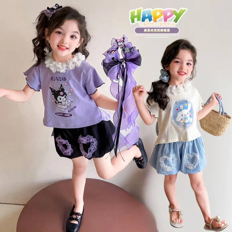 Cinnamoroll Anime Kawaii Sanrio Ins Fashion Children Short Sleeve Shirt Cute Kuromi Baby Hoodie Pants Clothing Gifts for Kids
Cinnamoroll Anime Kawaii Sanrio Ins Fashion Children Short Sleeve Shirt Cute Kuromi Baby Hoodie Pants Clothing Gifts for Kids