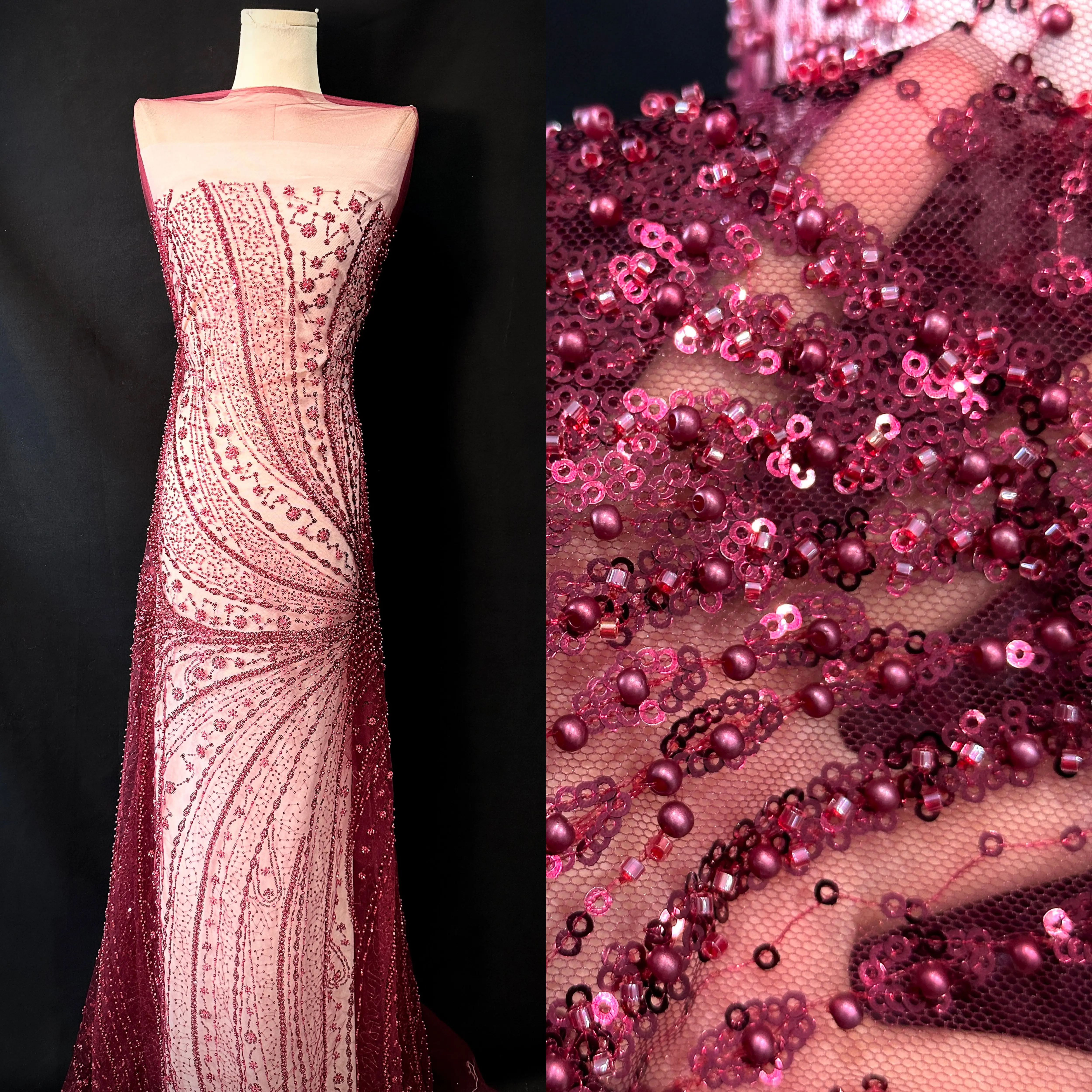 African Lace Fabric French Sequins Beaded Stones Nigerian Bridal High Quality French Tulle Lace Fabric For Wedding Party Dresses
African Lace Fabric French Sequins Beaded Stones Nigerian Bridal High Quality French Tulle Lace Fabric For Wedding Party Dresses
