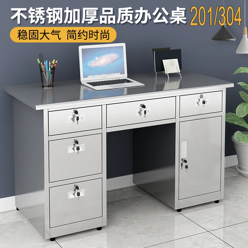 304 thickened stainless steel desk computer desk rectangular dust-free workshop writing table with drawers
304 thickened stainless steel desk computer desk rectangular dust-free workshop writing table with drawers