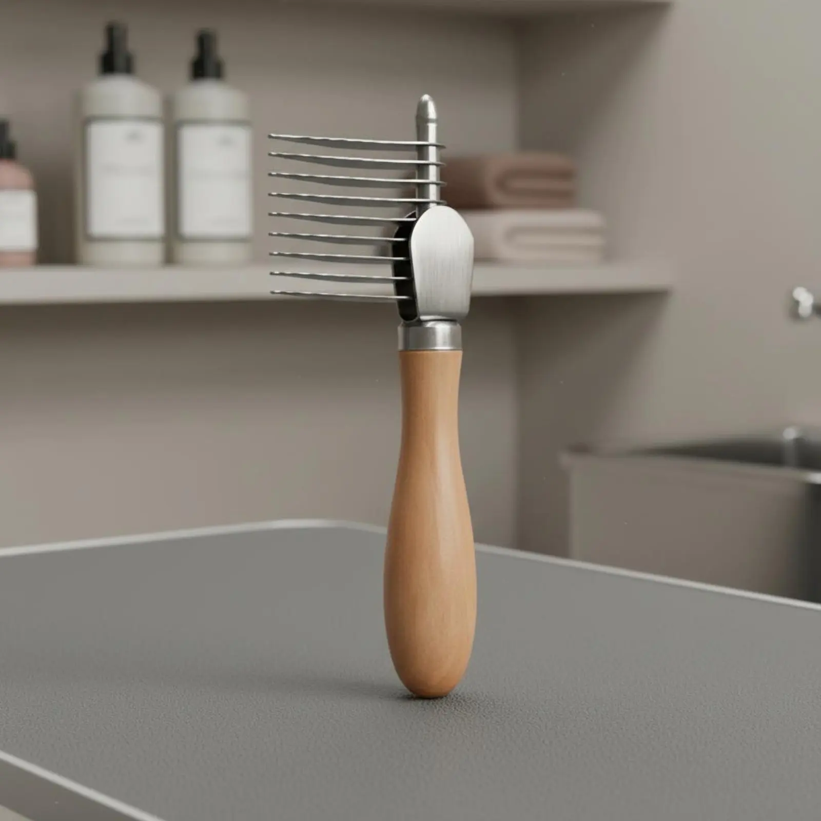 Wood Handle Dematting Rake Hook Teeth Double Use Pet Brush Pet Detangler Comb Tangle Remover Undercoat Rake
Wood Handle Dematting Rake Hook Teeth Double Use Pet Brush Pet Detangler Comb Tangle Remover Undercoat Rake