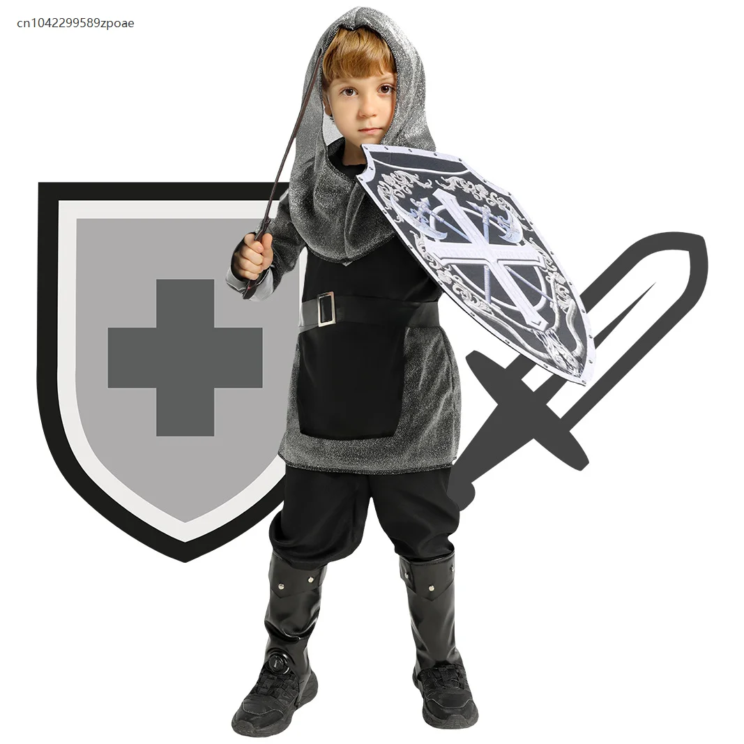 Boys' Medieval Knight Halloween Costume Children's Warrior Armor Set Silver Girls Noble Knight Cosplay Performance Costume 2025
Boys' Medieval Knight Halloween Costume Children's Warrior Armor Set Silver Girls Noble Knight Cosplay Performance Costume 2025