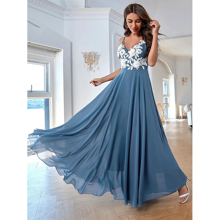 Dress women's summer 2023 new solid color temperament commuter suspenders mid-waist fashion chiffon long dress even
Dress women's summer 2023 new solid color temperament commuter suspenders mid-waist fashion chiffon long dress even