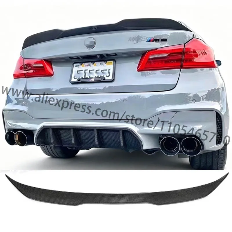For BMW 5 Series G30 G38 F90 M5 Sedan 2017‑2023, Carbon Fiber / FRP Rear Trunk Racing Spoiler Boot Lip Wing
For BMW 5 Series G30 G38 F90 M5 Sedan 2017‑2023, Carbon Fiber / FRP Rear Trunk Racing Spoiler Boot Lip Wing