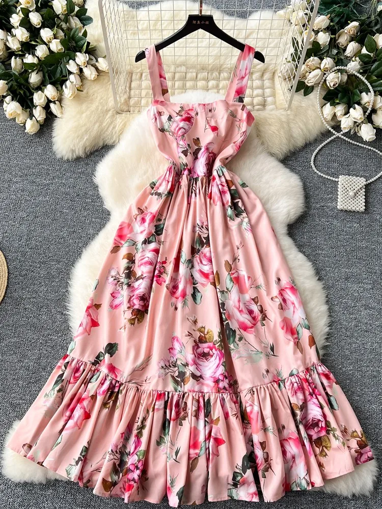 2024 New Fashion Vintage Sexy Party Dress Women Casual Flower Printed Long Dress Female Holiday Spaghetti Strap Lady Club Rober
2024 New Fashion Vintage Sexy Party Dress Women Casual Flower Printed Long Dress Female Holiday Spaghetti Strap Lady Club Rober