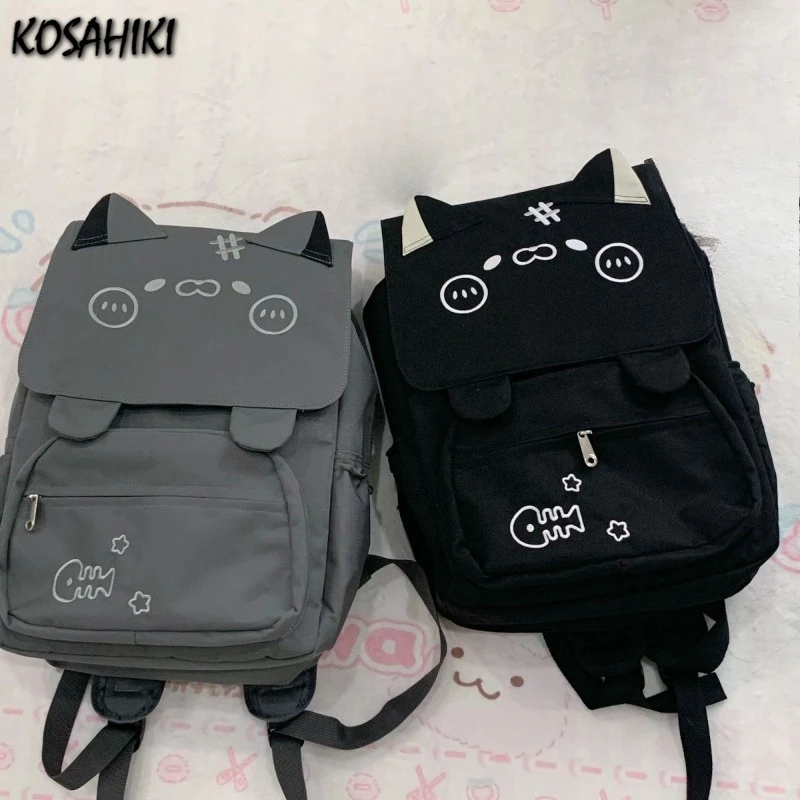 High-capacity Vintage All Match Backpacks for Students Women Cartoon Kawaii Cat Backpack Nylon Grunge Schoolbags Y2k Aesthetic
High-capacity Vintage All Match Backpacks for Students Women Cartoon Kawaii Cat Backpack Nylon Grunge Schoolbags Y2k Aesthetic