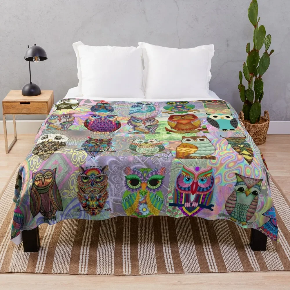 Psychedelic Owls Throw Blanket Luxurious Soft Fuzzy Blanket for Sofa Bed
Psychedelic Owls Throw Blanket Luxurious Soft Fuzzy Blanket for Sofa Bed