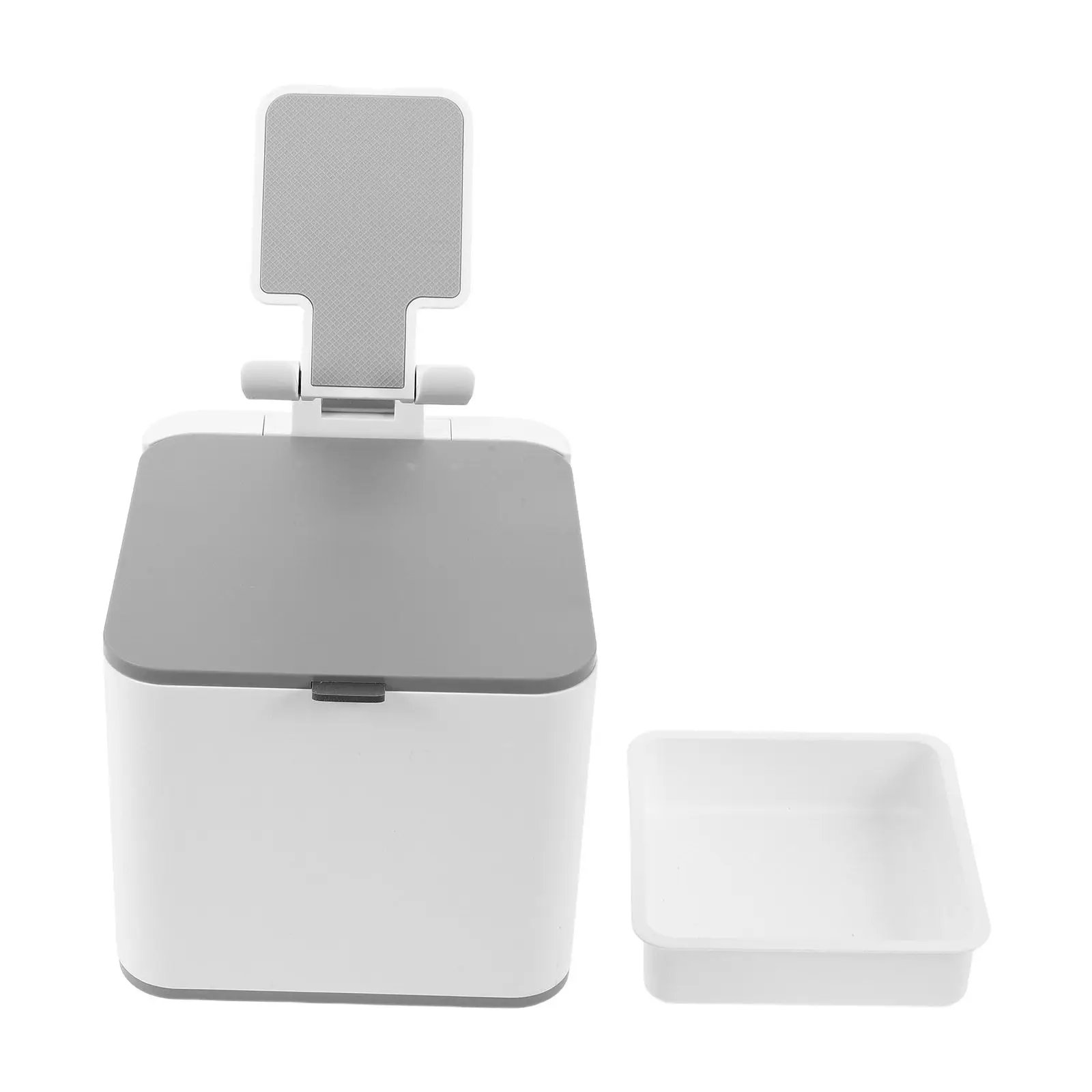 Mini Trash Can Desktop Garbage Bin with Retractable Phone Holder Foldable Design Organizer for Office Bedroom Kitchen Car
Mini Trash Can Desktop Garbage Bin with Retractable Phone Holder Foldable Design Organizer for Office Bedroom Kitchen Car