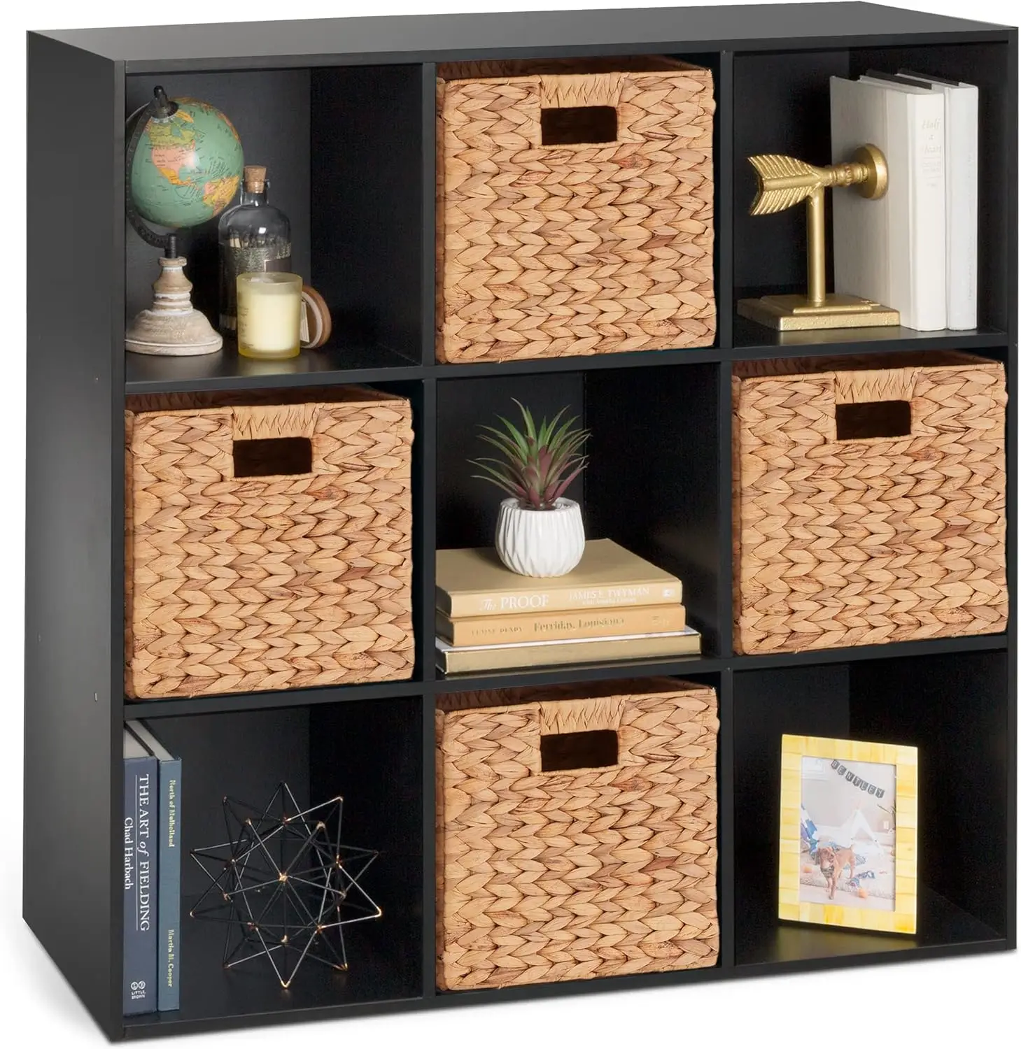 9-Cube Storage Organizer with Removable Panels, 36-inch Shelf for Books and TV Stand, Black
9-Cube Storage Organizer with Removable Panels, 36-inch Shelf for Books and TV Stand, Black