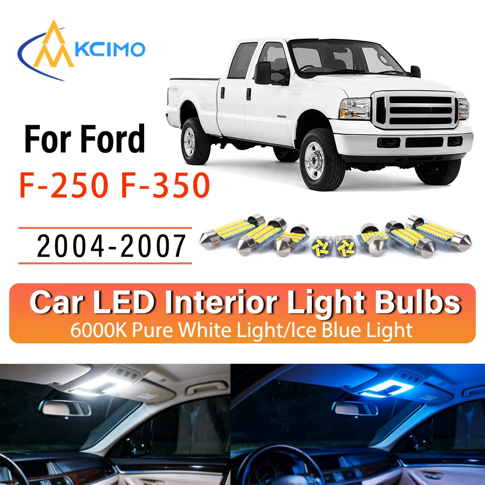 LED Interior Light Bulb Set For Ford F-250 F-350 2004-2007 Easy Install Bright White/Blue Dome Map Door Courtesy Brights
LED Interior Light Bulb Set For Ford F-250 F-350 2004-2007 Easy Install Bright White/Blue Dome Map Door Courtesy Brights