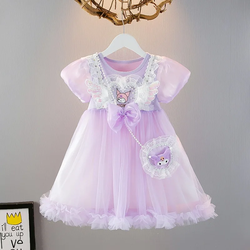 Kawaii Girls Lolita Dress Kuromi Anime Summer Children Princess Skirts Short Sleeve Dress Delivery Bag Sweet Festival Gift
Kawaii Girls Lolita Dress Kuromi Anime Summer Children Princess Skirts Short Sleeve Dress Delivery Bag Sweet Festival Gift