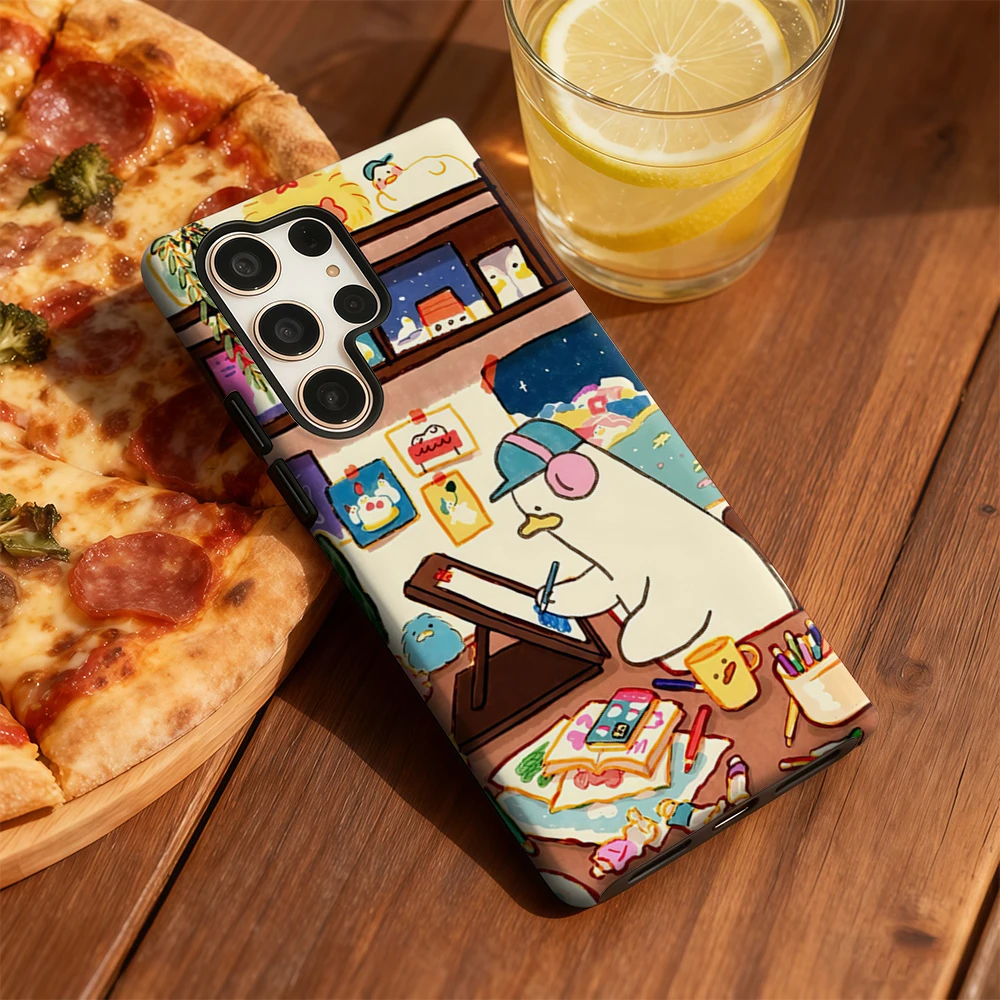 Whimsical Duck Artist Studio Scene Phone Case for Samsung Galaxy S20 FE S22 S24 S25 Plus Ultra 4G 5G Double-layer Cover Funda
Whimsical Duck Artist Studio Scene Phone Case for Samsung Galaxy S20 FE S22 S24 S25 Plus Ultra 4G 5G Double-layer Cover Funda