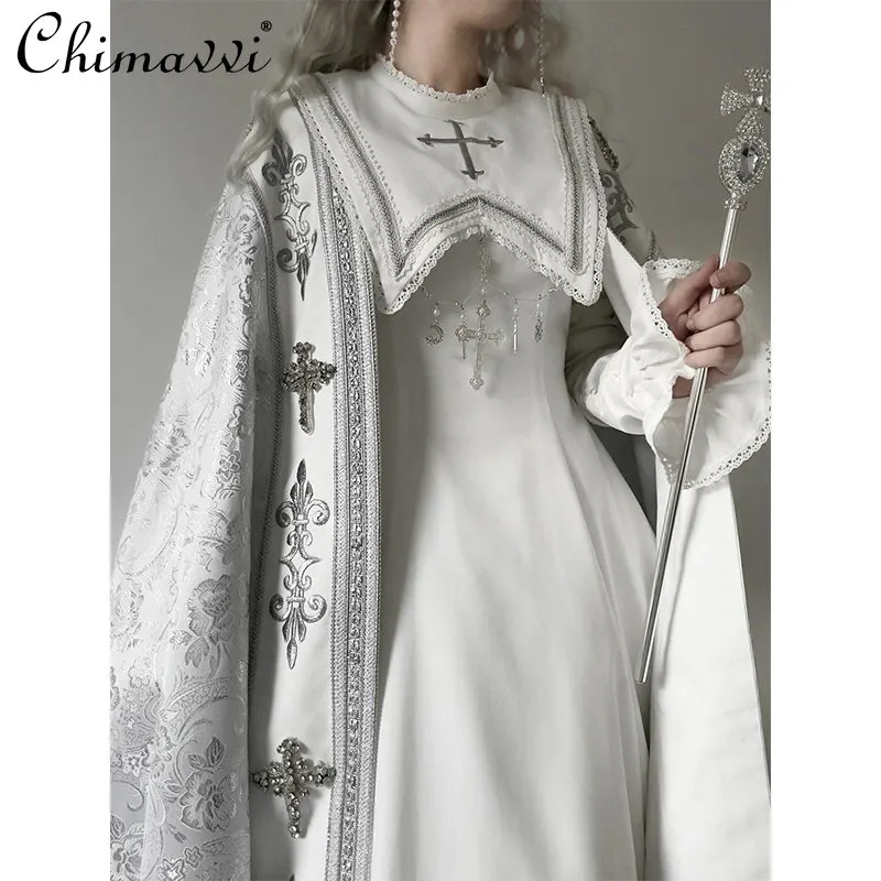 2026 Spring and Autumn New Nun Style White Gothic Lolita Dress CLA Series OP Girls Women Elegant Luxurious Cosplay Long Dress
2026 Spring and Autumn New Nun Style White Gothic Lolita Dress CLA Series OP Girls Women Elegant Luxurious Cosplay Long Dress