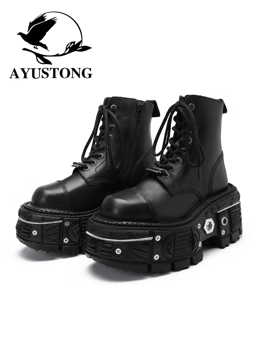 AYUSTONG Retro Punk Motorcycle Boots Thick Bottom Short Tube Boots Street Style Cross Buckle Waterproof Plat...
AYUSTONG Retro Punk Motorcycle Boots Thick Bottom Short Tube Boots Street Style Cross Buckle Waterproof Plat...