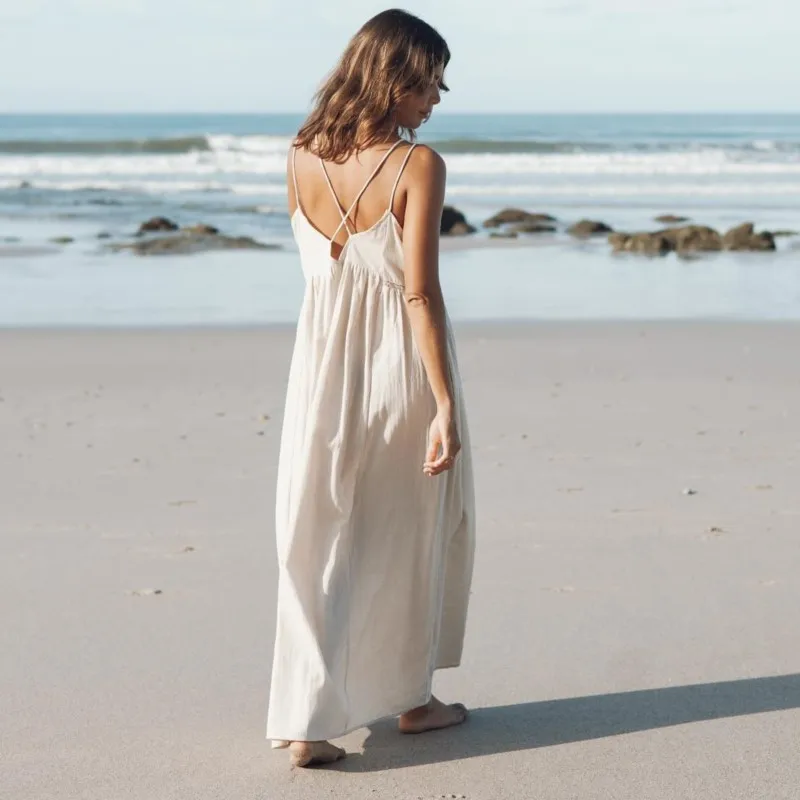 Fashion Embroider Linen Blended Casual Beach Dress Loose Backless Vacation Dress 2025 New Square Collar Fashion Vestidos
Fashion Embroider Linen Blended Casual Beach Dress Loose Backless Vacation Dress 2025 New Square Collar Fashion Vestidos