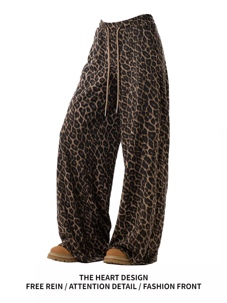 Американские свободные брюки с леопардовым принтом, женские весенне-осенние новые свободные спортивные штаны в стиле хип-хоп, уличные широкие брюки длиной до пола
Американские свободные брюки с леопардовым принтом, женские весенне-осенние новые свободные спортивные штаны в стиле хип-хоп, уличные широкие брюки длиной до пола