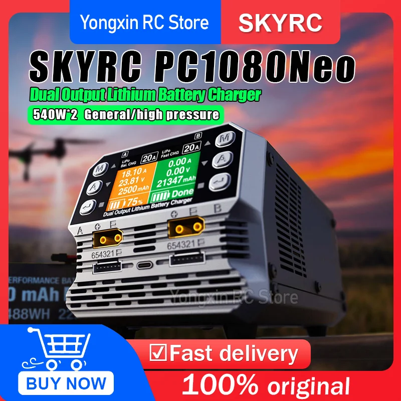 SKYRC PC1080Neo High Performance Dual Channel Drone Battery Charger 6S LiPo 1080W 20A LiHV
SKYRC PC1080Neo High Performance Dual Channel Drone Battery Charger 6S LiPo 1080W 20A LiHV