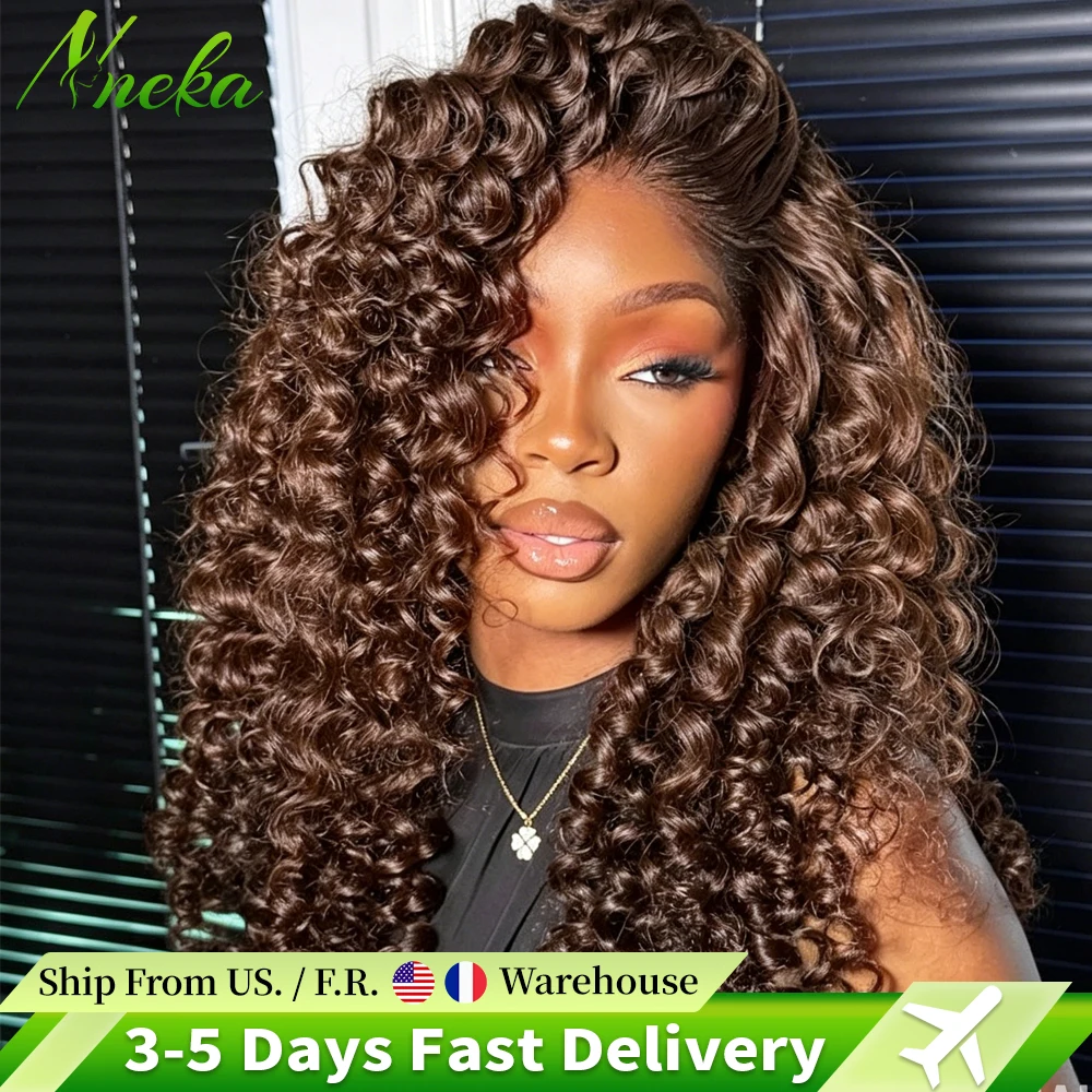 Chocolate Brown Deep Wave 13x6 Lace Front Wig Wig Human Hair Water Wave 220% Density Curly Wig Human Hair Brown Wigs Pre Plucked Wig
Chocolate Brown Deep Wave 13x6 Lace Front Wig Wig Human Hair Water Wave 220% Density Curly Wig Human Hair Brown Wigs Pre Plucked Wig