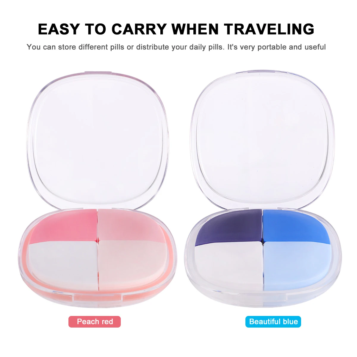 Pill Boxes 4 Compartments Medicine Container Pink Travel Storage Case for Jewelry Lightweight Portable
Pill Boxes 4 Compartments Medicine Container Pink Travel Storage Case for Jewelry Lightweight Portable