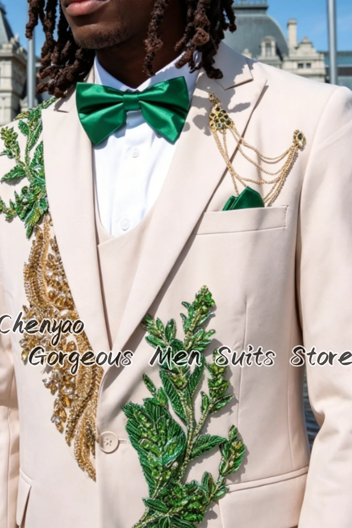 Gorgeous Rhinestone Beaded Men Suits Customized Peak Lapel Groom Tuxedos Luxury Male Prom Blazers 3 Pieces Sets ropa hombre
Gorgeous Rhinestone Beaded Men Suits Customized Peak Lapel Groom Tuxedos Luxury Male Prom Blazers 3 Pieces Sets ropa hombre