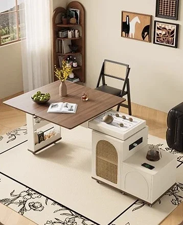Mobile coffee table retractable folding home multi-functional rock tea table
Mobile coffee table retractable folding home multi-functional rock tea table