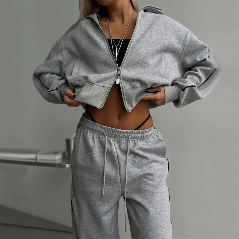2026 New Fashion Casual Fashion Suit Women's Zipper Cardigan Jacket Sports Trousers Two-piece Set
2026 New Fashion Casual Fashion Suit Women's Zipper Cardigan Jacket Sports Trousers Two-piece Set