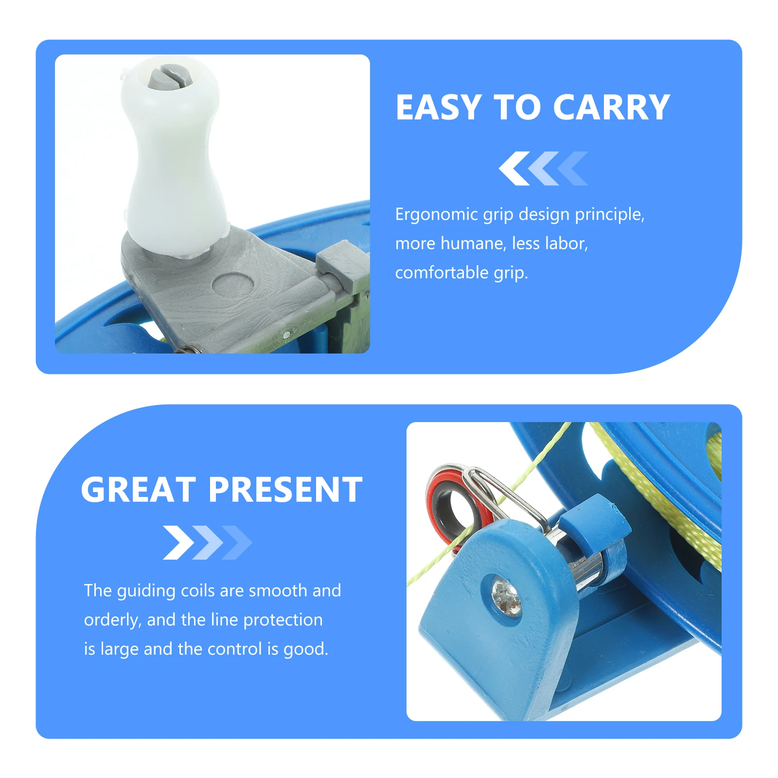 Plastic ABS Kite Line Wheel Flying Tools Extremely Solid Ergonomic Grip Smooth Coils Suitable Adults Children Long Time Use 
Plastic ABS Kite Line Wheel Flying Tools Extremely Solid Ergonomic Grip Smooth Coils Suitable Adults Children Long Time Use