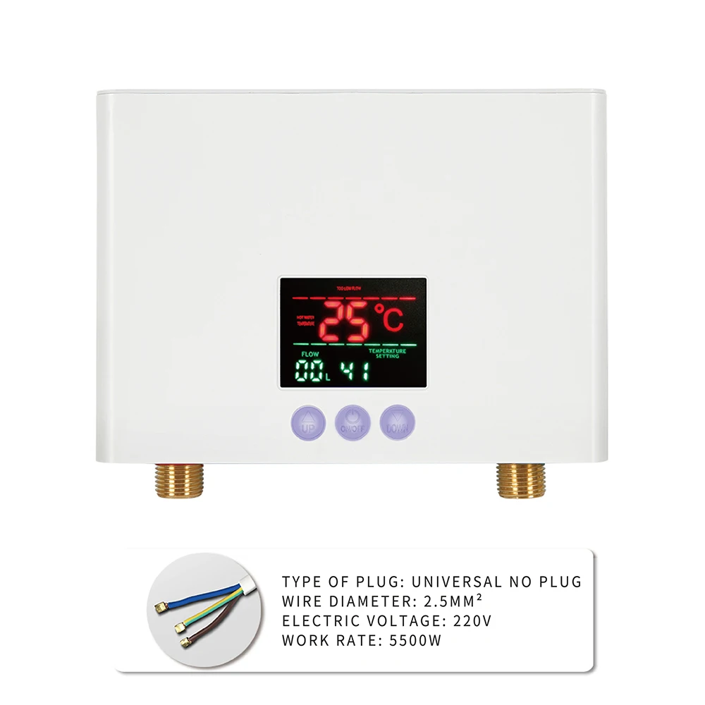 110V 220V Instant Water Heater Bathroom Kitchen Wall Mounted Electric Water Heater LCD Temperature Display with Remote Control
110V 220V Instant Water Heater Bathroom Kitchen Wall Mounted Electric Water Heater LCD Temperature Display with Remote Control