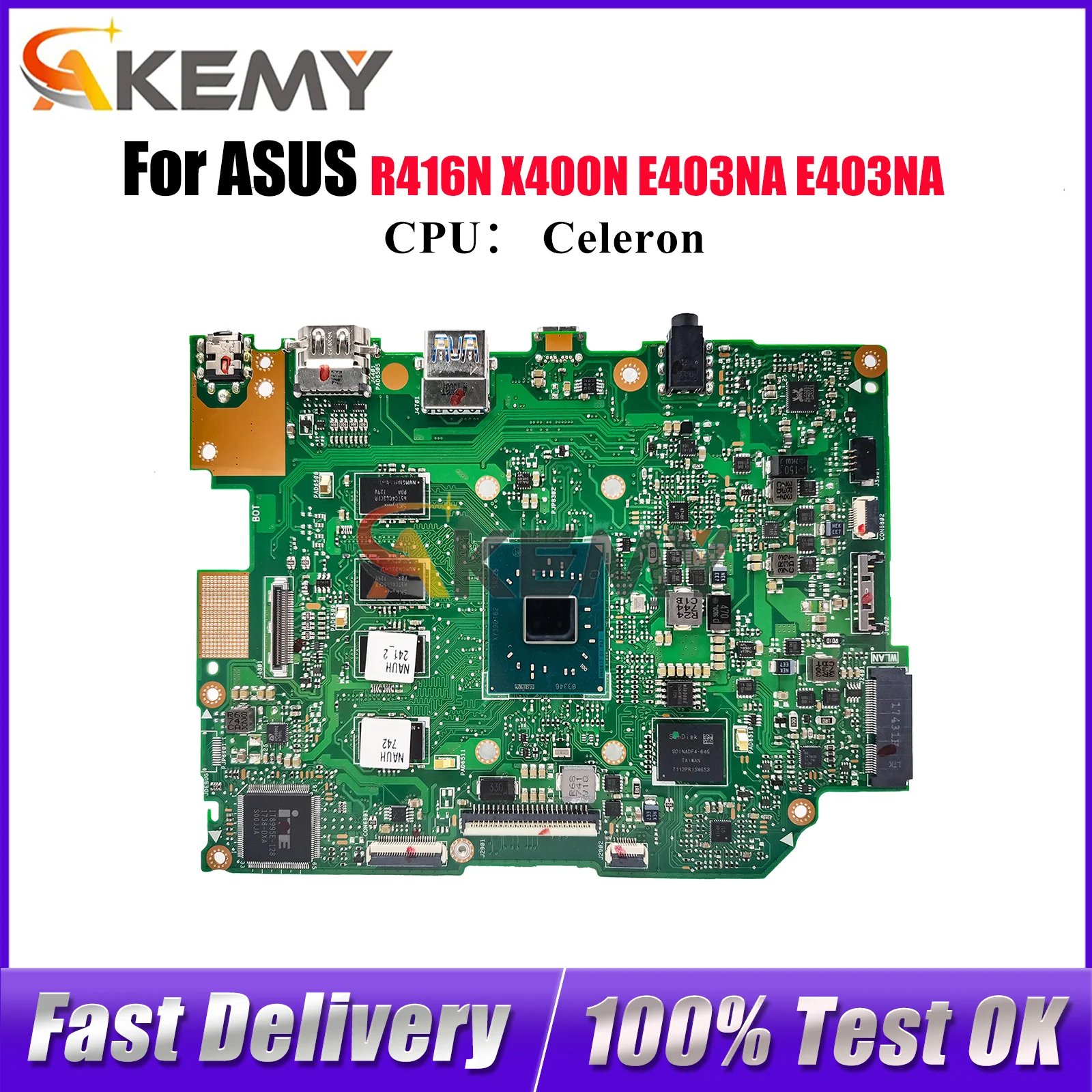E403NA Laptop Motherboard For ASUS EeeBook E403N R416N E403NA X400N Notebook Mainboard With Celeron CPU 100% tests OK fast ship
E403NA Laptop Motherboard For ASUS EeeBook E403N R416N E403NA X400N Notebook Mainboard With Celeron CPU 100% tests OK fast ship