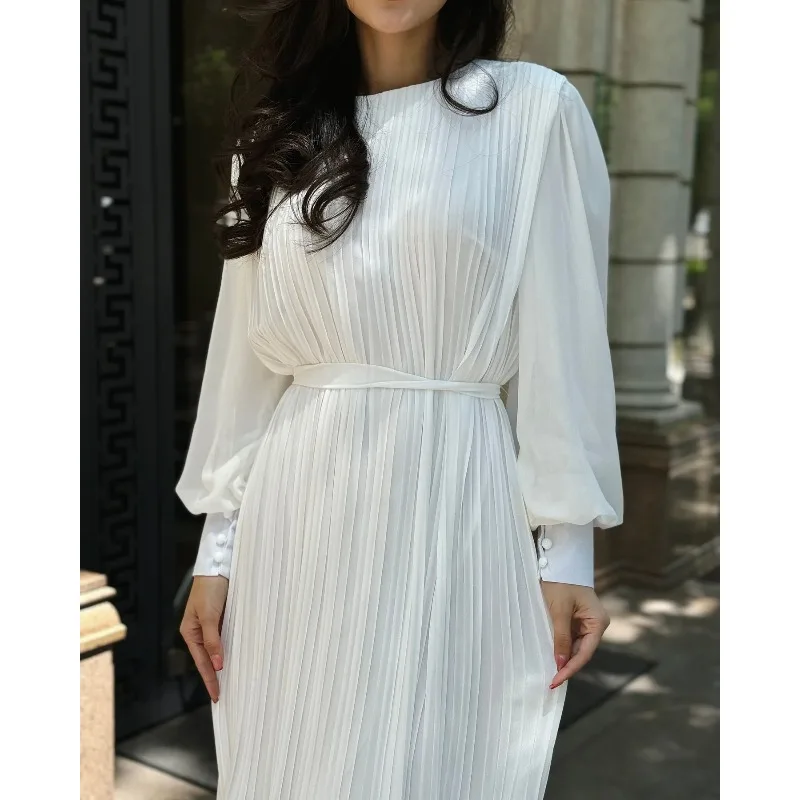 European and American Foreign Trade New French Style Temperament Pleated Big Swing Chiffon Dress
European and American Foreign Trade New French Style Temperament Pleated Big Swing Chiffon Dress