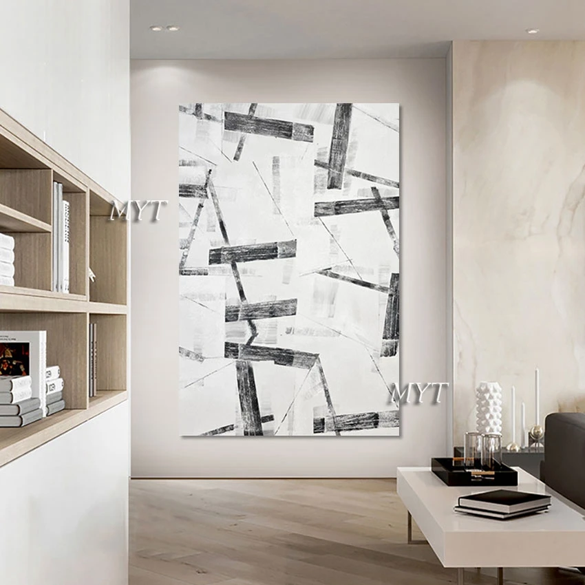 Large Living Room Wall Pictures Modern Abstract Oil Painting Black White Handmade Artwork Home Decoration Canvas Frameless
Large Living Room Wall Pictures Modern Abstract Oil Painting Black White Handmade Artwork Home Decoration Canvas Frameless