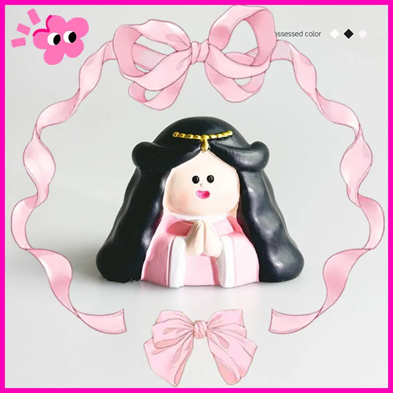 Защита от выпадения волос ~ фигурка молитесь маленькой феи против выпадения волос, богиня, офисная настольная рабочая станция, подарок для снятия стресса