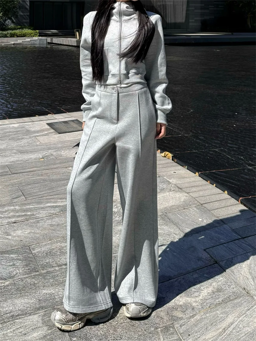 Alien Kitty Minimalist Casual Suits Women Sports Loose 2025 Streetwear Spring Hooded Solid Coats New High Waist Wide Leg Pants
Alien Kitty Minimalist Casual Suits Women Sports Loose 2025 Streetwear Spring Hooded Solid Coats New High Waist Wide Leg Pants