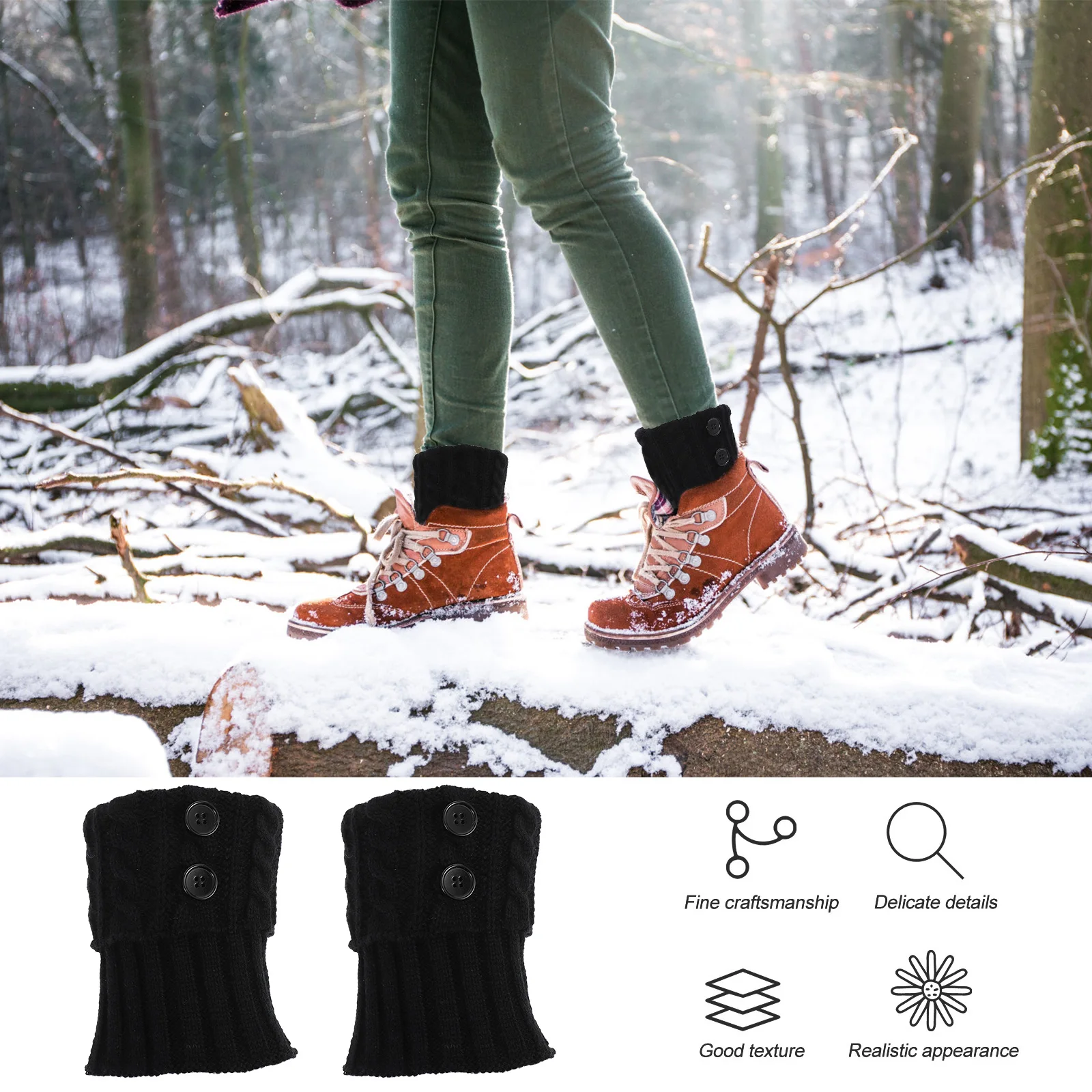 Black Stretchy Women Boot Warmming Socks Cover Leg Warmers Boot Cover Leg Warmers Ankle Women Knitting Socks Keep Warm
Black Stretchy Women Boot Warmming Socks Cover Leg Warmers Boot Cover Leg Warmers Ankle Women Knitting Socks Keep Warm