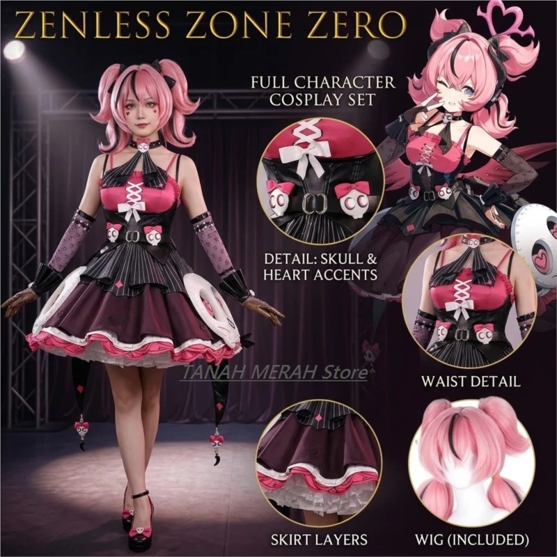 Zenless Zone Zero Aria Cosplay Costume Discordant Note Outfit Delusion Angel Anime Game Full Set For Women Halloween Party Role
Zenless Zone Zero Aria Cosplay Costume Discordant Note Outfit Delusion Angel Anime Game Full Set For Women Halloween Party Role