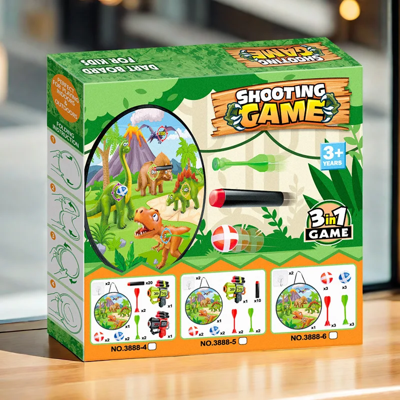 Sports gift shooting game dinosaur dart plate toy spring outdoor parent-child sticky ball target toy 6 years old
Sports gift shooting game dinosaur dart plate toy spring outdoor parent-child sticky ball target toy 6 years old