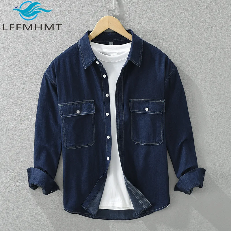6977 Classic Denim Shirt for Men Spring Fall New Long Sleeve Solid Color Delicate Tops Thin Soft Cozy Engineer Work Clothes
6977 Classic Denim Shirt for Men Spring Fall New Long Sleeve Solid Color Delicate Tops Thin Soft Cozy Engineer Work Clothes