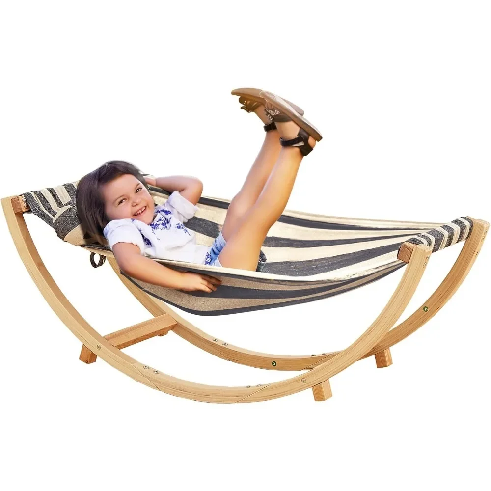 110lbs Capacity Wooden Rocking Chair for Kids 3-5 Years, Hammock with Stable Structure, CPC Certified Hammock
110lbs Capacity Wooden Rocking Chair for Kids 3-5 Years, Hammock with Stable Structure, CPC Certified Hammock