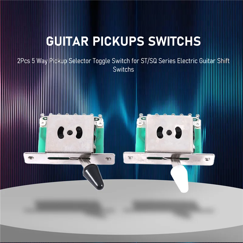 BAAY 2Pcs 5 Way Pickup Selector Toggle Switch For ST/SQ Series Electric Guitar Shift Switchs
BAAY 2Pcs 5 Way Pickup Selector Toggle Switch For ST/SQ Series Electric Guitar Shift Switchs