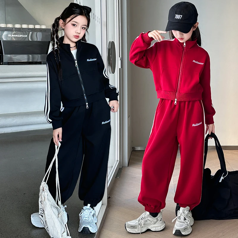Sportswear Girls Spring Autumn Short Jacket And Jogger Pants Two Piece Set Cool Streetwear 2026 Children Clothes Casual
Sportswear Girls Spring Autumn Short Jacket And Jogger Pants Two Piece Set Cool Streetwear 2026 Children Clothes Casual