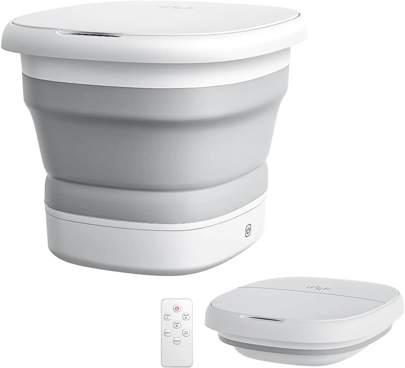 Collapsible Foot Spa with Water-Electric Separation, Temperature Control, Bubbles, Remote, and Massage Balls
Collapsible Foot Spa with Water-Electric Separation, Temperature Control, Bubbles, Remote, and Massage Balls