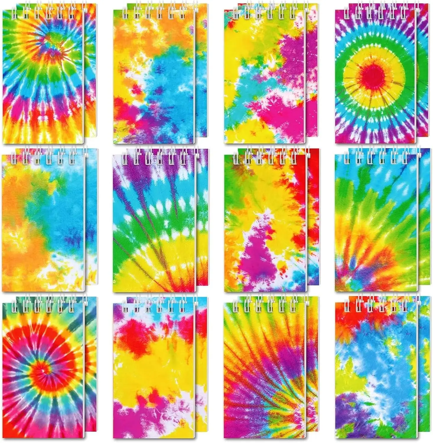 24 Pack Small Spiral Notebooks, Blank Mini Pocket Journals for Kids Back to School, Tie Dye Style Memo Pads for Party Favors
24 Pack Small Spiral Notebooks, Blank Mini Pocket Journals for Kids Back to School, Tie Dye Style Memo Pads for Party Favors