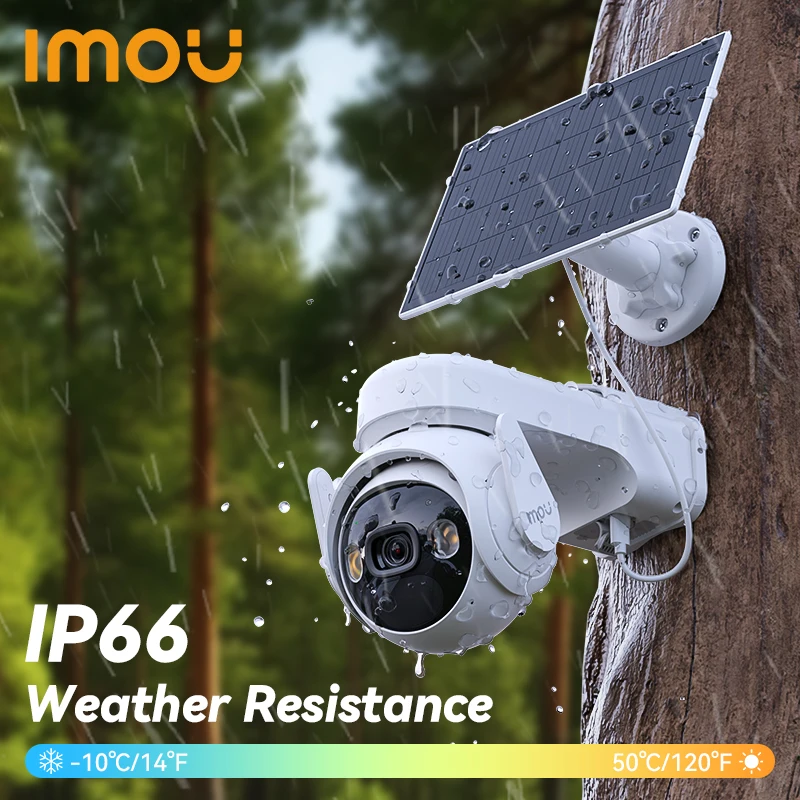 IMOU 3MP Cell PT Lite 100% Wire-Free with Solar Panel WiFi Camera 5000mAh Battery IP66 Auto Tracking Home Security Camera
IMOU 3MP Cell PT Lite 100% Wire-Free with Solar Panel WiFi Camera 5000mAh Battery IP66 Auto Tracking Home Security Camera