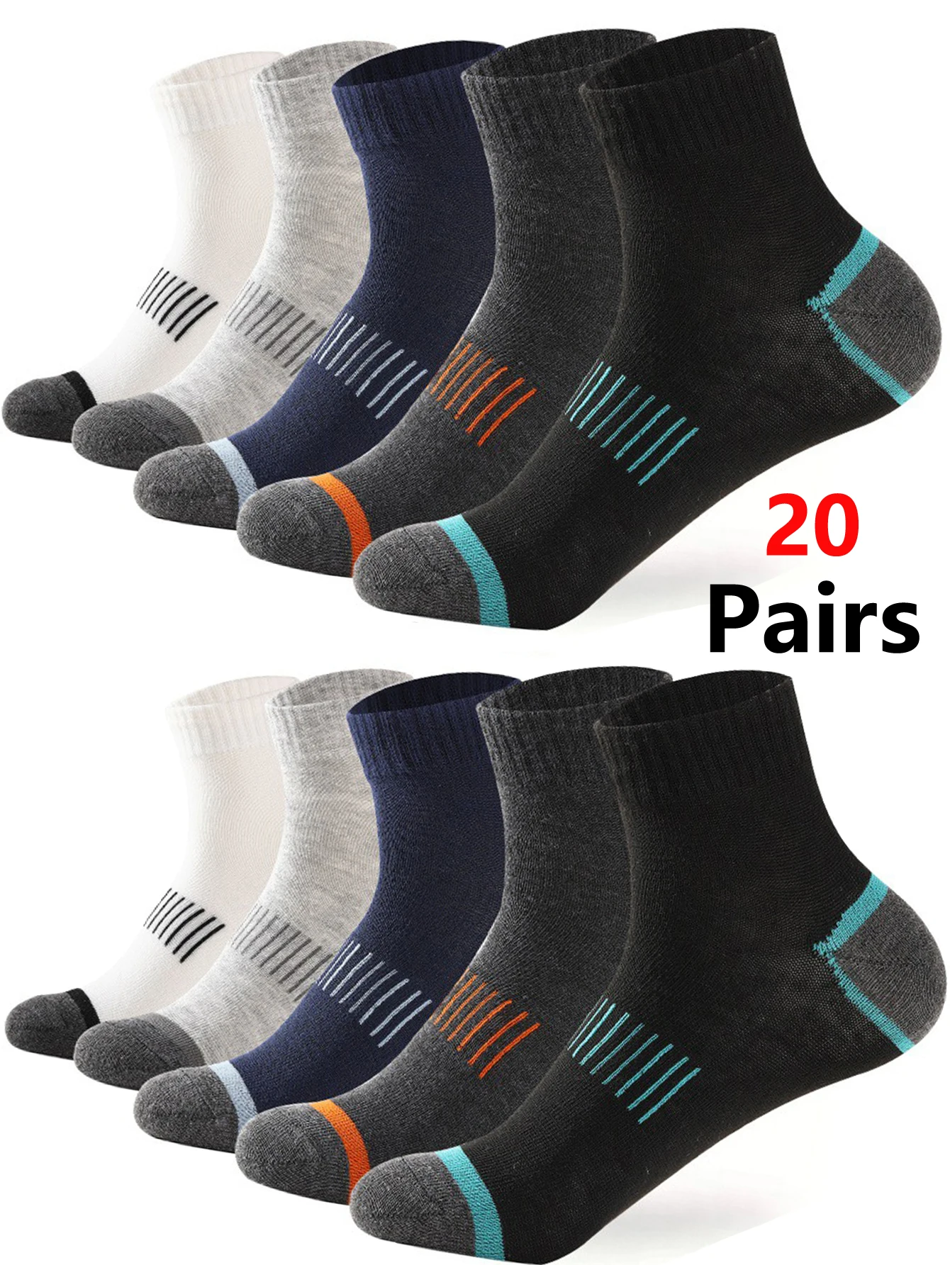 20 Pairs High Quality Men's Cotton Socks Set Soft Warm Breathable Wear Resistant & Skin-Friendly Classic Style for Winter
20 Pairs High Quality Men's Cotton Socks Set Soft Warm Breathable Wear Resistant & Skin-Friendly Classic Style for Winter