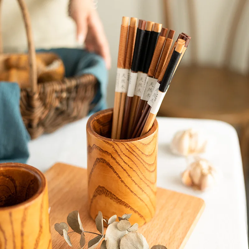 Wooden Pen Holder Chopstick Tube Kitchen Supplies Desktop Storage Organizer Stationery Decor Home Household Goods
Wooden Pen Holder Chopstick Tube Kitchen Supplies Desktop Storage Organizer Stationery Decor Home Household Goods