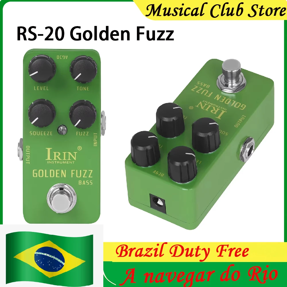 IRIN RS-20 Golden FUZZ Bass Guitar Pedal Deep/Scuzzy Fuzz Electric Bass Guitar Effect Pedal True Bypass Guitar Accessories
IRIN RS-20 Golden FUZZ Bass Guitar Pedal Deep/Scuzzy Fuzz Electric Bass Guitar Effect Pedal True Bypass Guitar Accessories