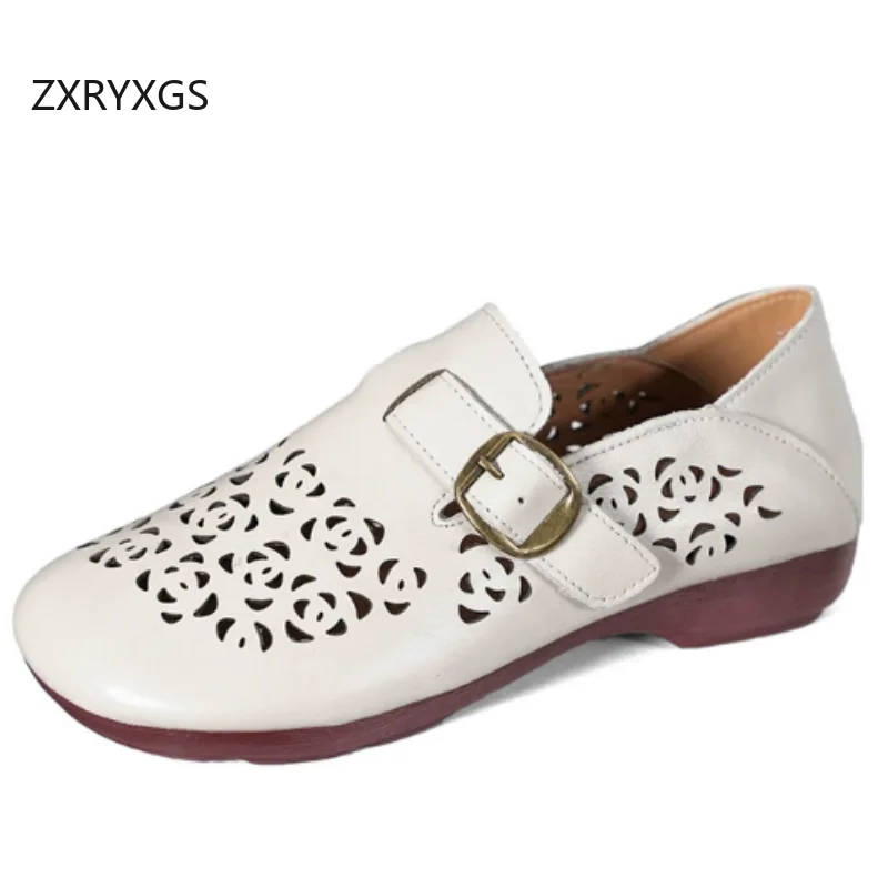 ZXRYXGS Soft Top Layer Cowhide Hollow Shoes Flat Sandals 2026 New Fashion Breathable Real Leather Sandals Summer Women Sandals
ZXRYXGS Soft Top Layer Cowhide Hollow Shoes Flat Sandals 2026 New Fashion Breathable Real Leather Sandals Summer Women Sandals