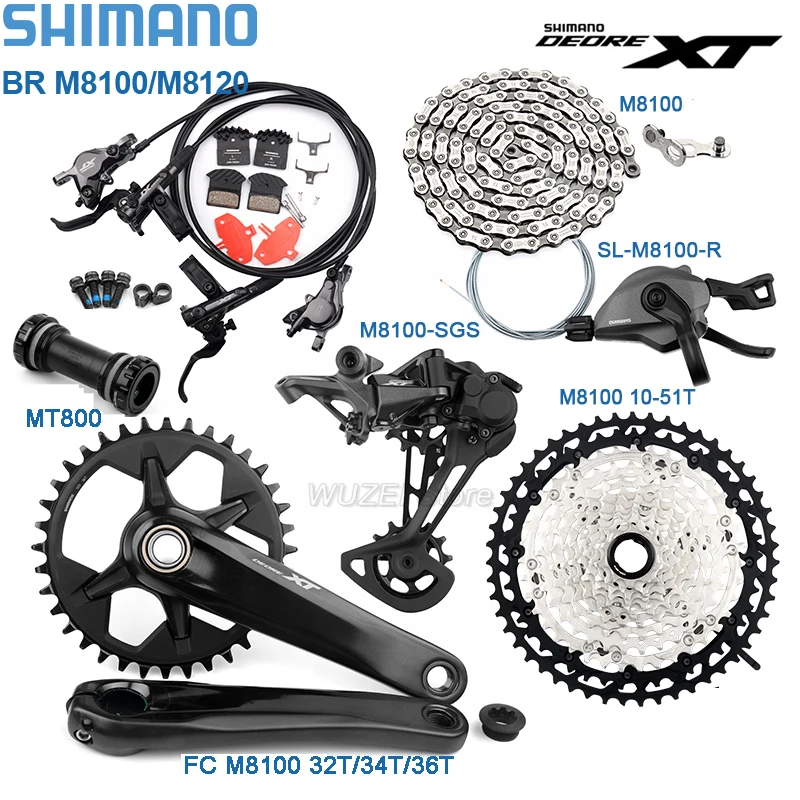 Набор компонентов SHIMANO DEORE XT M8100, комплект скоростей 12S MTB, BR/BL M8120, гидравлический дисковый тормоз CN SL RD CS 10-51T/12S 11-46/50/52T K7 12 В
Набор компонентов SHIMANO DEORE XT M8100, комплект скоростей 12S MTB, BR/BL M8120, гидравлический дисковый тормоз CN SL RD CS 10-51T/12S 11-46/50/52T K7 12 В