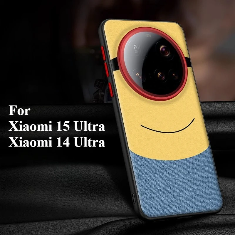 For Xiaomi 15 Ultra Mi 14 Ultra Case Luxury Plain Leather Minions Metal Lens Cover For Xiaomi15Ultra Shockproof Bumper Funda
For Xiaomi 15 Ultra Mi 14 Ultra Case Luxury Plain Leather Minions Metal Lens Cover For Xiaomi15Ultra Shockproof Bumper Funda