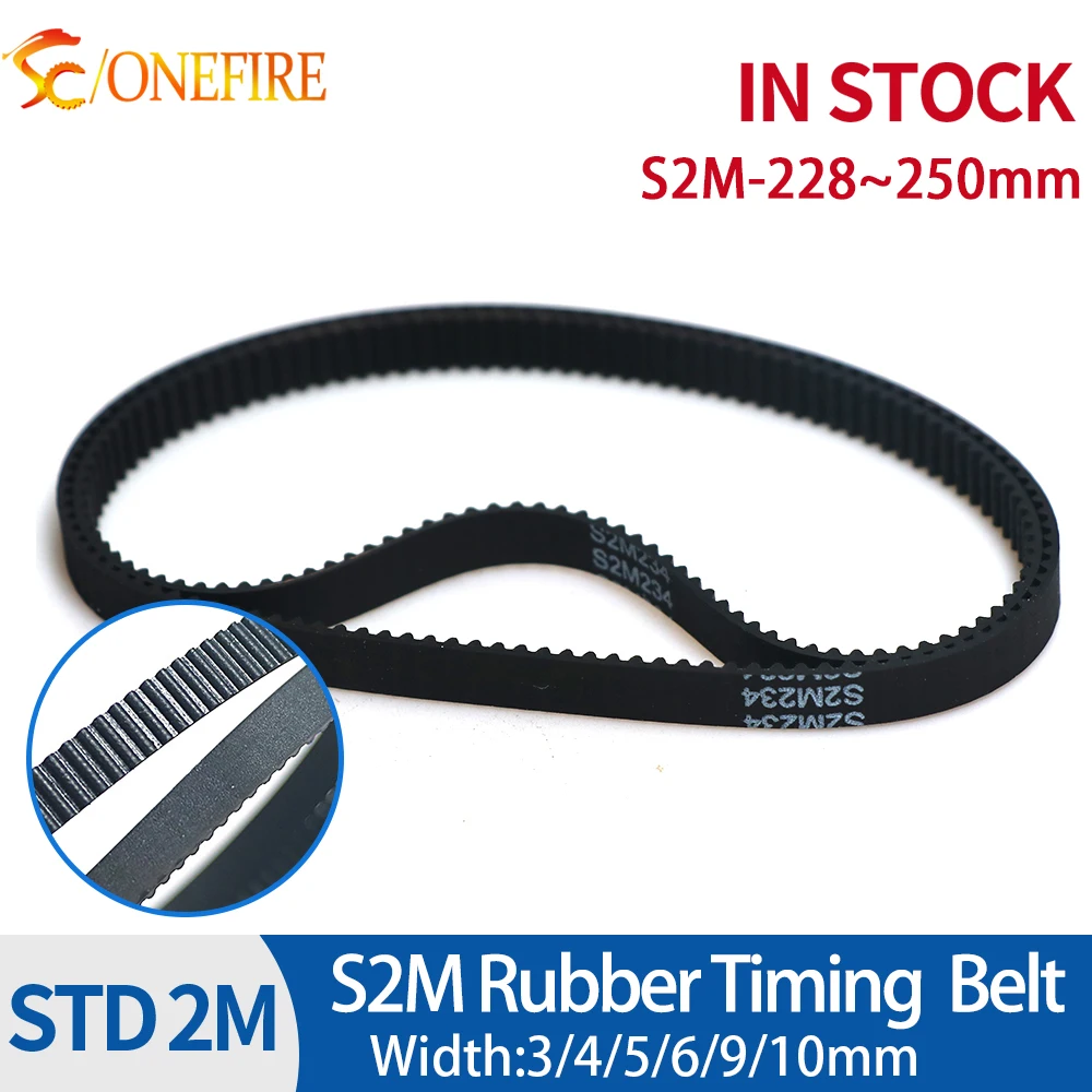 S2M Synchronous Timing Belt 228 230 232 234 236 238 240 242 244 246 248 250 Width 3/4/5/6/9/10mm Closed Loop Rubber Belt
S2M Synchronous Timing Belt 228 230 232 234 236 238 240 242 244 246 248 250 Width 3/4/5/6/9/10mm Closed Loop Rubber Belt