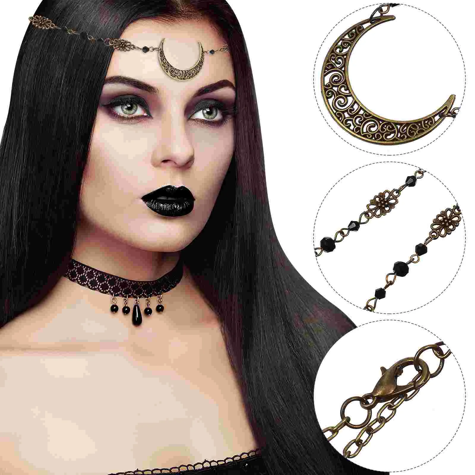3 Pcs Headbands Girls Hair Accessories Forehead Chain Weddings Bride Rhinestones Hollow Moon Pendant Crystal Beads Bohemian
3 Pcs Headbands Girls Hair Accessories Forehead Chain Weddings Bride Rhinestones Hollow Moon Pendant Crystal Beads Bohemian